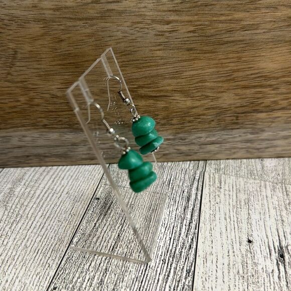 Aventurine Stone Dangle Earrings - Picture 3 of 4